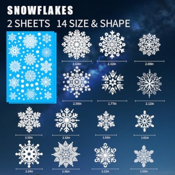 142PCS AHEONLAR Christmas Window Cling Stickers