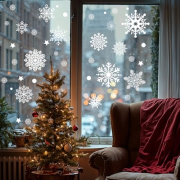 142PCS AHEONLAR Christmas Window Cling Stickers