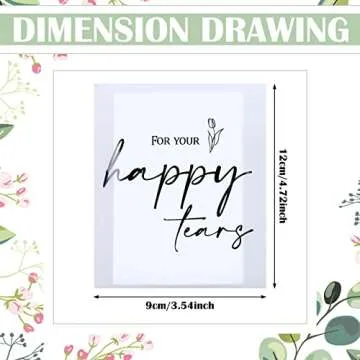 Eaasty Happy Tears Tissue Packs for Wedding 3 Ply Wedding Tissues for Guests Travel Size Bulk Facial...