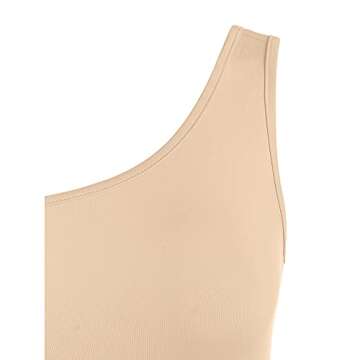 ZAFUL Women's One Shoulder Two Piece Tank Dress Rib-Knit Twist Split Side Slinky Solid Crop Top and Draped Ruched Maxi Skirt Set (M-Coffee, L)