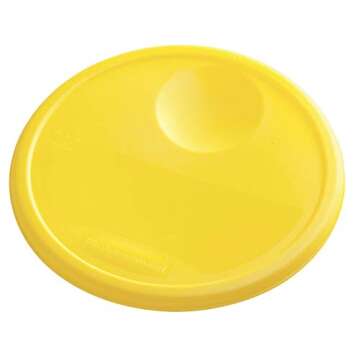 Rubbermaid Commercial Lid, for Round Food Storage Container, Yellow, Fits 6-8 Qt. Containers