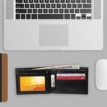 Dickies Men's Bifold Wallet with ID Window and Credit Card Pockets