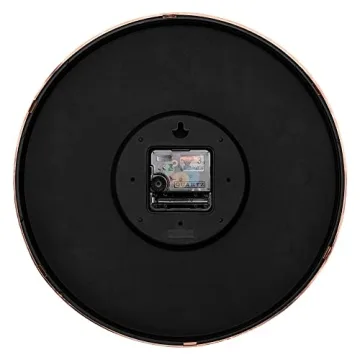 Foxtop 12 Inch Wall Clock Silent Non-Ticking Decorative Battery Operated Quartz Round Rose Gold Wall Clock for Living Room Bedroom Home Office School Decor (Black Dial)