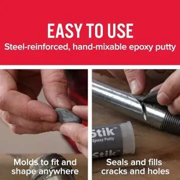 J-B Weld 8267 SteelStik Steel Reinforced Epoxy Putty Stick - 2 oz.