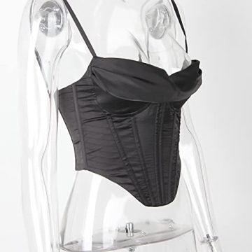 Stylish Meladyan Women Bustier Top - Y2K Satin Cami