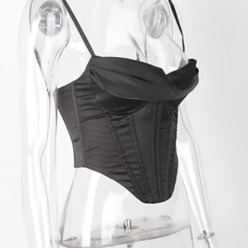 Stylish Meladyan Women Bustier Top - Y2K Satin Cami
