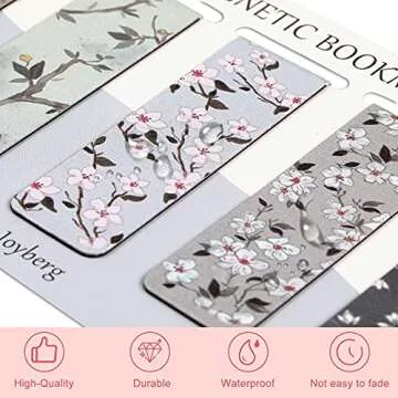 Vibrant Floral Magnetic Bookmarks - 15 Pack Gift Set