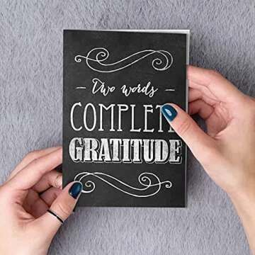 Retro Chalkboard Thank You Card Pack / 36 Greeting Cards With Brown Kraft Envelopes / 6 Vintage School Blackboard Chalk Designs Blank Inside / 3 1/2" x 4 7/8" Teacher Appreciation Note Cards