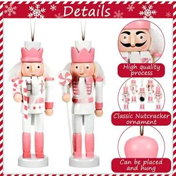 Amyhill 5 Pcs Nutcracker Ornaments - Perfect Holiday Decor