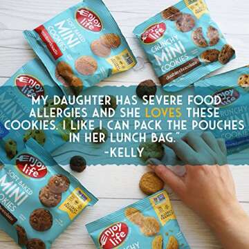 Enjoy Life Crunchy Mini Cookie Snack Packs, Gluten-Free, Dairy- Free, Nut-Free and Soy-Free, Sugar Crisp, (Pack of 6)
