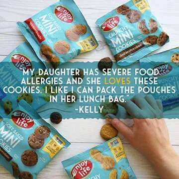 Enjoy Life Crunchy Mini Cookie Snack Packs, Gluten-Free, Dairy- Free, Nut-Free and Soy-Free, Sugar Crisp, (Pack of 6)