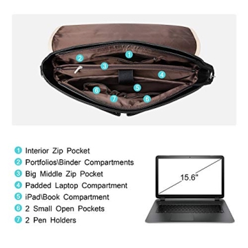 Stylish LOVEVOOK Laptop Bag for Women Up to 15.6 Inches