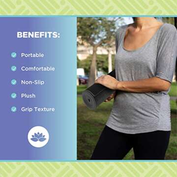 Bean Products Yoga Mat 1/4"x72" Extra Thick 14 Colors Non-Toxic Phthalate Free Clean PVC (TM) Hot Pink