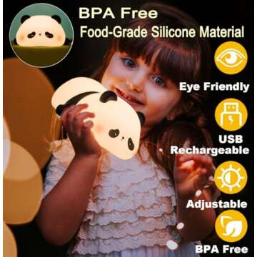 DREAMING MY DREAM Panda Night Light - Perfect for Kids