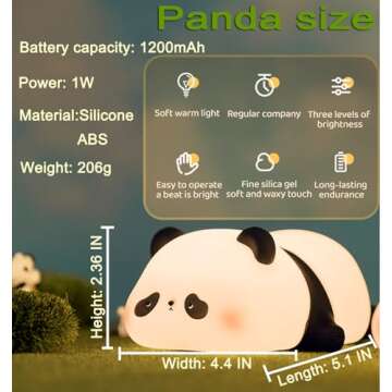 DREAMING MY DREAM Panda Night Light - Perfect for Kids