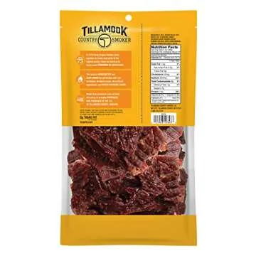 Tillamook Country Smoker Real Hardwood Smoked Beef Jerky, Honey Glazed, 10 Ounce