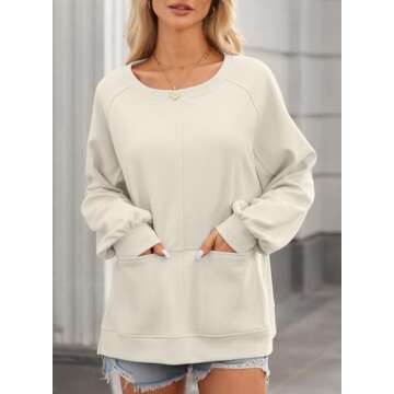 Dokotoo Women's Long Sleeve Tunic Tops - Soft & Stylish Oversized Shirts