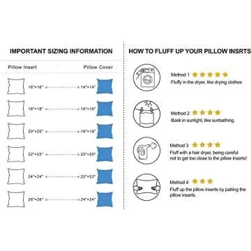 Fixwal 22x22 Soft Pillow Inserts Set of 4 for Home Decor