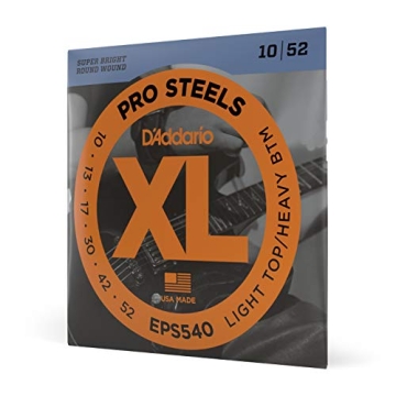 D'Addario Guitar Strings - ProSteels Electric Guitar Strings - Round Wound - Bright Tone, Increased ...