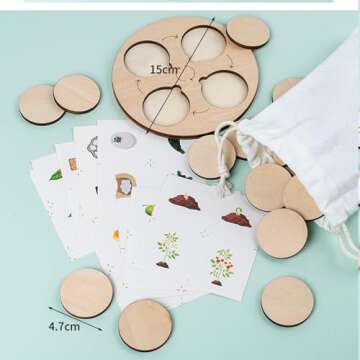 Wooden Life Cycle Learning Toy for Children