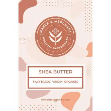 Fair Trade Certified Organic Unrefined Shea Butter (1 lb)- Perfect for DIY Skincare, Soap Making, Mo...