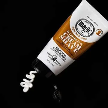 SoftSheen-Carson Magic Razorless Shaving Cream, Hair Removal Cream, Depilatory Cream, Works in 4 Minutes for Coarse, Curly Hair, 6 Oz
