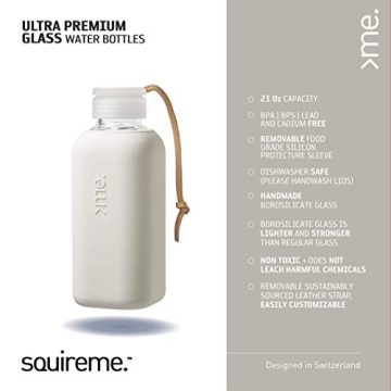 SQUIREME Y1 Eco-Friendly Borosilicate Glass Water Bottle