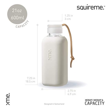 SQUIREME Y1 Eco-Friendly Borosilicate Glass Water Bottle