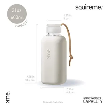 SQUIREME Y1 Eco-Friendly Borosilicate Glass Water Bottle