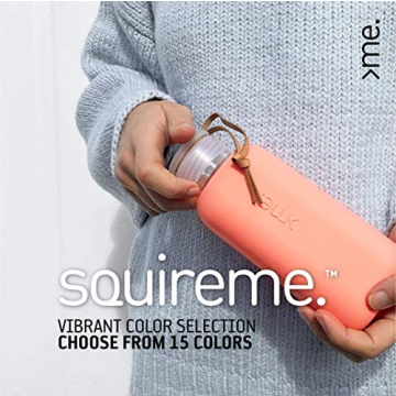 SQUIREME Y1 Eco-Friendly Borosilicate Glass Water Bottle