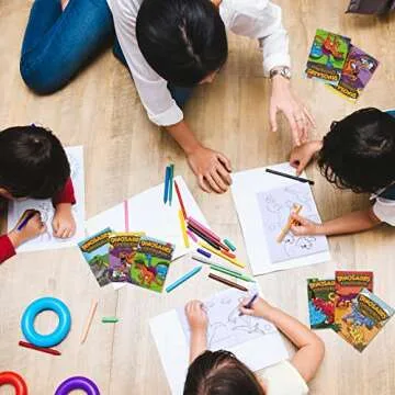 Nezyo 24 Pieces Mini Dinosaur Coloring Books Dino Painting Drawing Book Small Color Booklets Party Favors Coloring Pages Designs Creative Activity Birthday Party Supplies