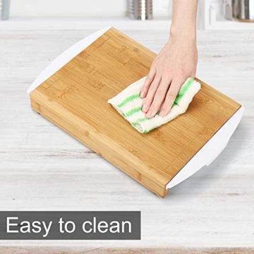 Organic Bamboo Chopping Board with Removable Trays