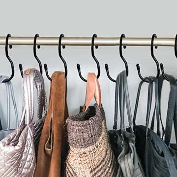 12 Pack Purse Hanger - Stylish Closet Organization Solution