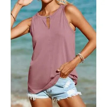 SimpleFun Women's Sleeveless Tank Top for Summer Style