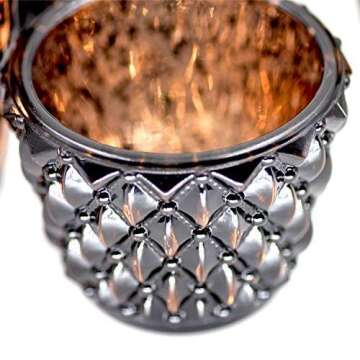 Votive Candle Holders Set of 6 Vintage Style Mercury Glass Candle Holders Speckled Glass Tea Light Candle Holders, Wedding/Party/Home Decor (Rose Gold and Coffee)