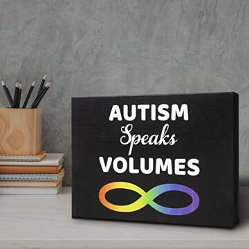Autism Awareness Gifts - JennyGems Handmade Wood Sign