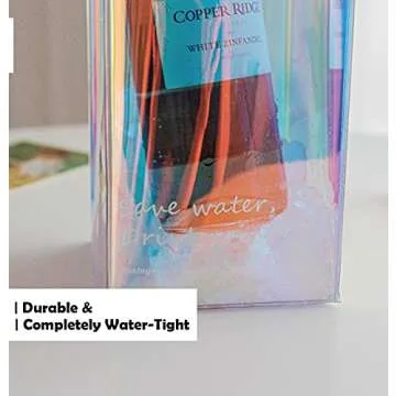 Breezeu Rainbow hologram Wine Cooler Bag, King Size, portable ice bucket, Ice Bags for Picnic, Beach, Camping, Party, Just Put Ice & Water, Keep Wine Cool on Patio, Pool & BBQ (1Pcs)