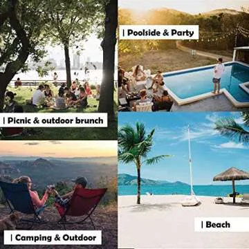 Breezeu Rainbow hologram Wine Cooler Bag, King Size, portable ice bucket, Ice Bags for Picnic, Beach, Camping, Party, Just Put Ice & Water, Keep Wine Cool on Patio, Pool & BBQ (1Pcs)