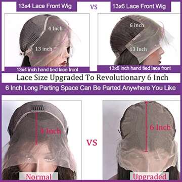 13x6 Deep Wave Lace Front Wigs Human Hair 26inch Glueless Wigs Human Hair Pre Plucked Deep Wave Wigs for Women Human Hair 180% Density Curly Lace Front Wigs Human Hair
