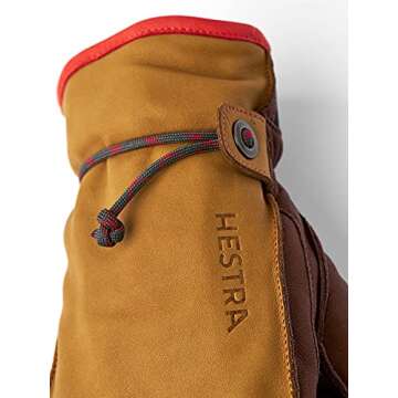 Hestra Wakayama Winter Glove - Warm, Leather, Retro Inspired Glove for Winter - Cork/Brown - 8