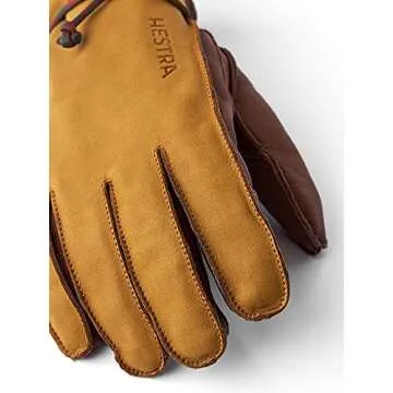 Hestra Wakayama Winter Glove - Warm, Leather, Retro Inspired Glove for Winter - Cork/Brown - 8