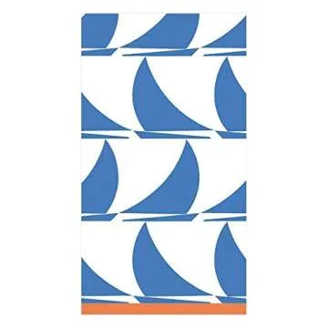 Caspari Light Blue Paper Guest Towel Napkins - Set of 60