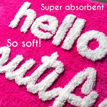 Evovee Hello Beautiful Bath Mat Vibrant Non-Slip Washable