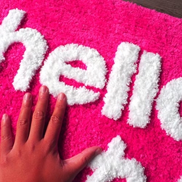 Evovee Hello Beautiful Bath Mat Vibrant Non-Slip Washable