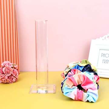 OAOLEER 10inch Scrunchie Holder Stand,Clear Jewelry Organizer for Teen Girl Women Gifts, The Perfect...