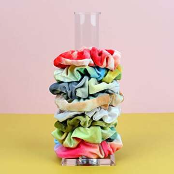 OAOLEER 10inch Scrunchie Holder Stand,Clear Jewelry Organizer for Teen Girl Women Gifts, The Perfect Scrunchy Display Organizer