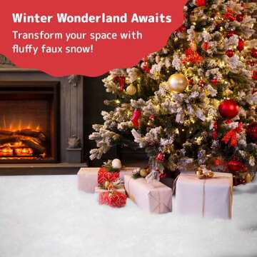 PREXTEX Artificial Snow Roll - Large Snow Blanket for Christmas Table Decor and Holiday Decorations - White Christmas Decor for Christmas Village Sets, Christmas Party Decorations, and Table Runners