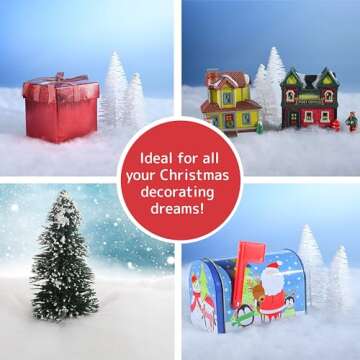 PREXTEX Artificial Snow Roll - Large Snow Blanket for Christmas Table Decor and Holiday Decorations - White Christmas Decor for Christmas Village Sets, Christmas Party Decorations, and Table Runners