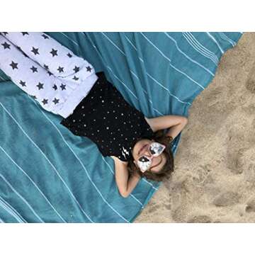 Bersuse XL Beach Blanket Quick-Dry Cotton Peshtemal