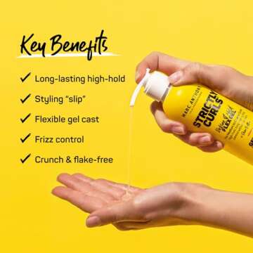 Marc Anthony Define & Hold Flex Hair Styling Gel, Strictly Curls - Medium to Coarse Curls - High Hol...